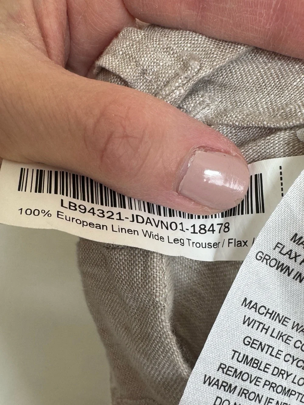 Quince 100% European Linen Wide Leg Trouser Flax Size 4 Patch Pockets Pants